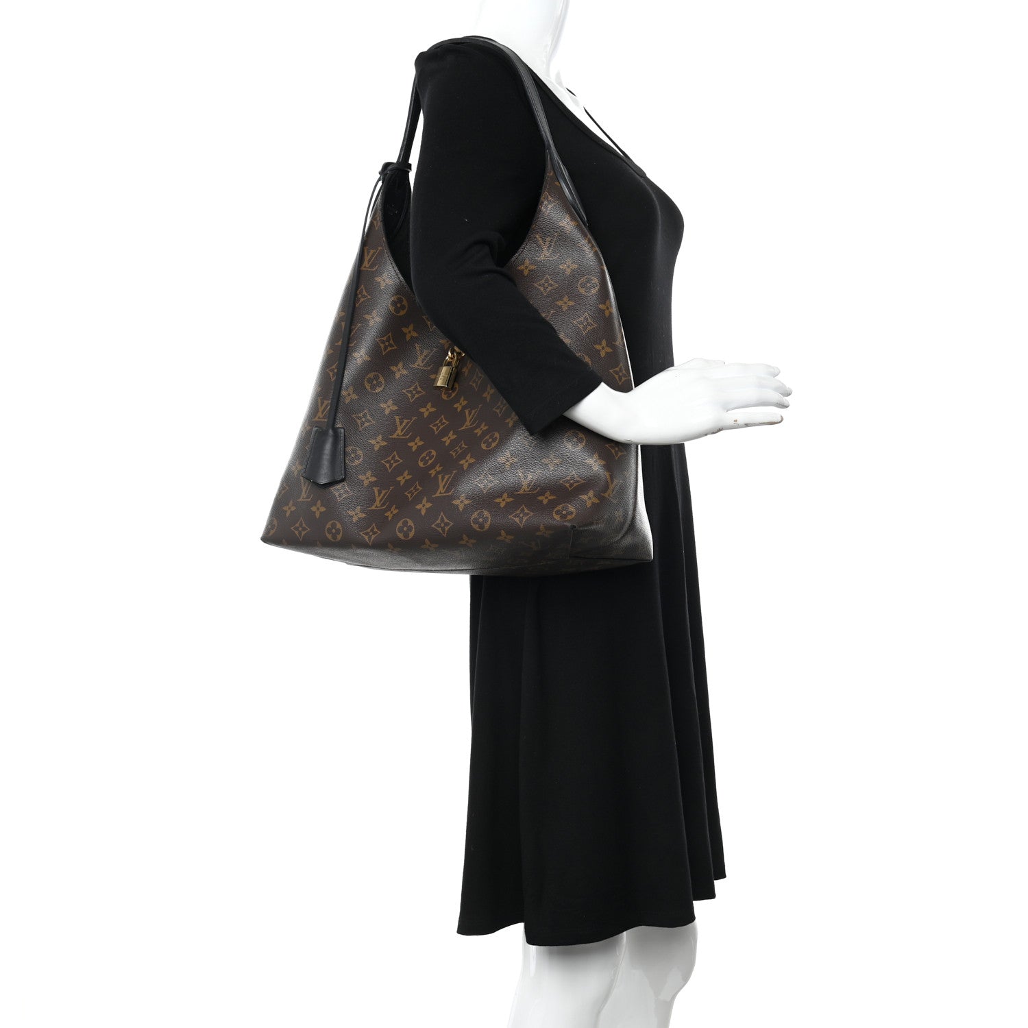 Louis Vuitton Monogram Flower Hobo Black 2 of 18