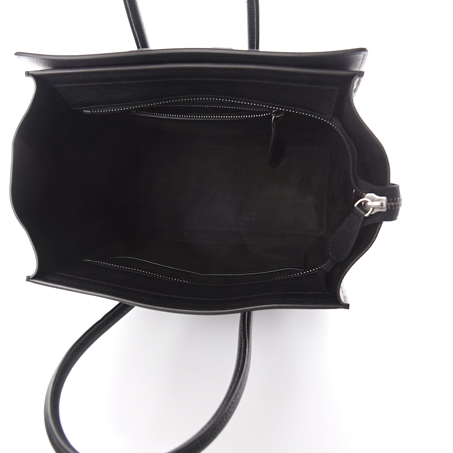 Drummed Calfskin Micro Luggage Black