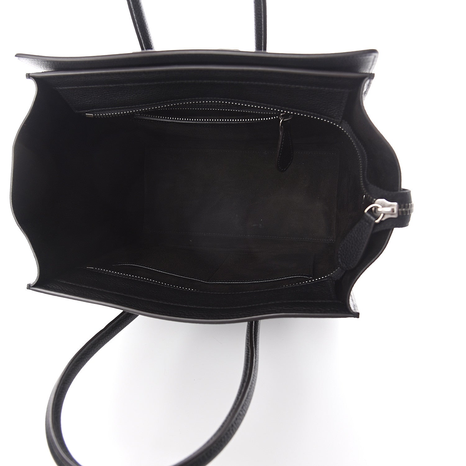 Celine Drummed Calfskin Micro Luggage Black 4 of 6