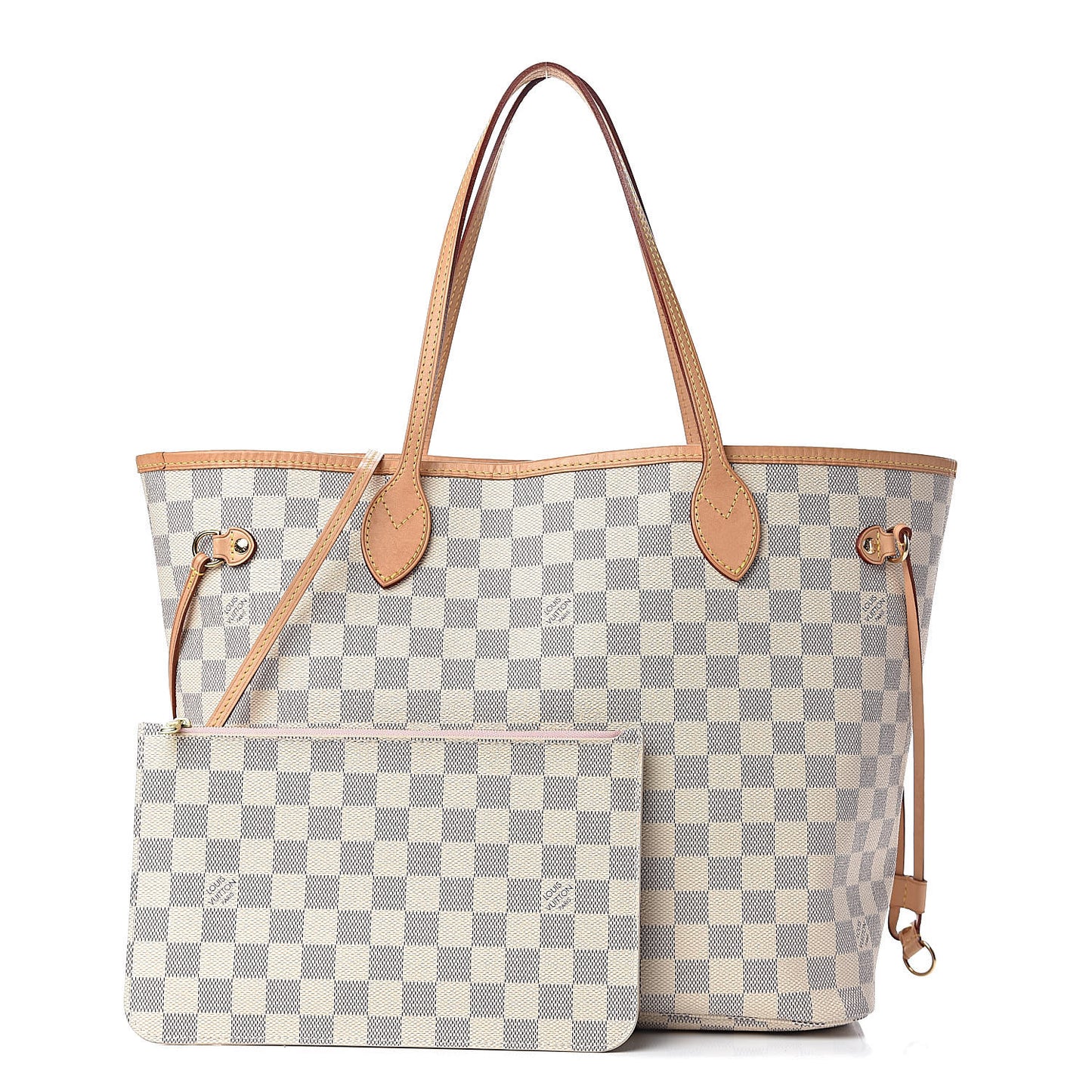 Damier Azur Neo Neverfull MM Rose Ballerine