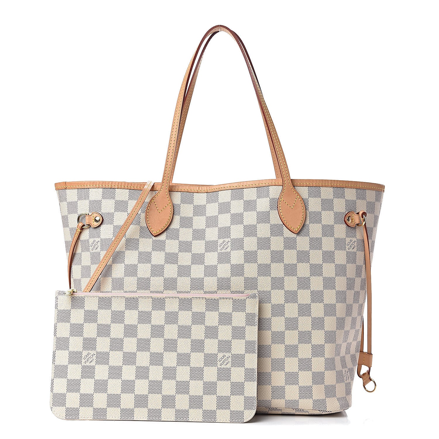 Louis Vuitton Damier Azur Neo Neverfull MM Rose Ballerine 1 of 13
