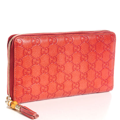 Gucci Guccissima Zip Around Wallet Dark Orange 3 of 9