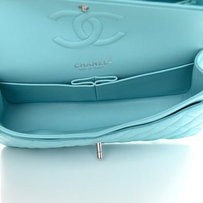 Chanel Lambskin Quilted Medium Double Flap Light Blue 5 of 12