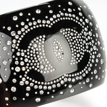 Chanel Resin Crystal CC Cuff Black 5 of 6