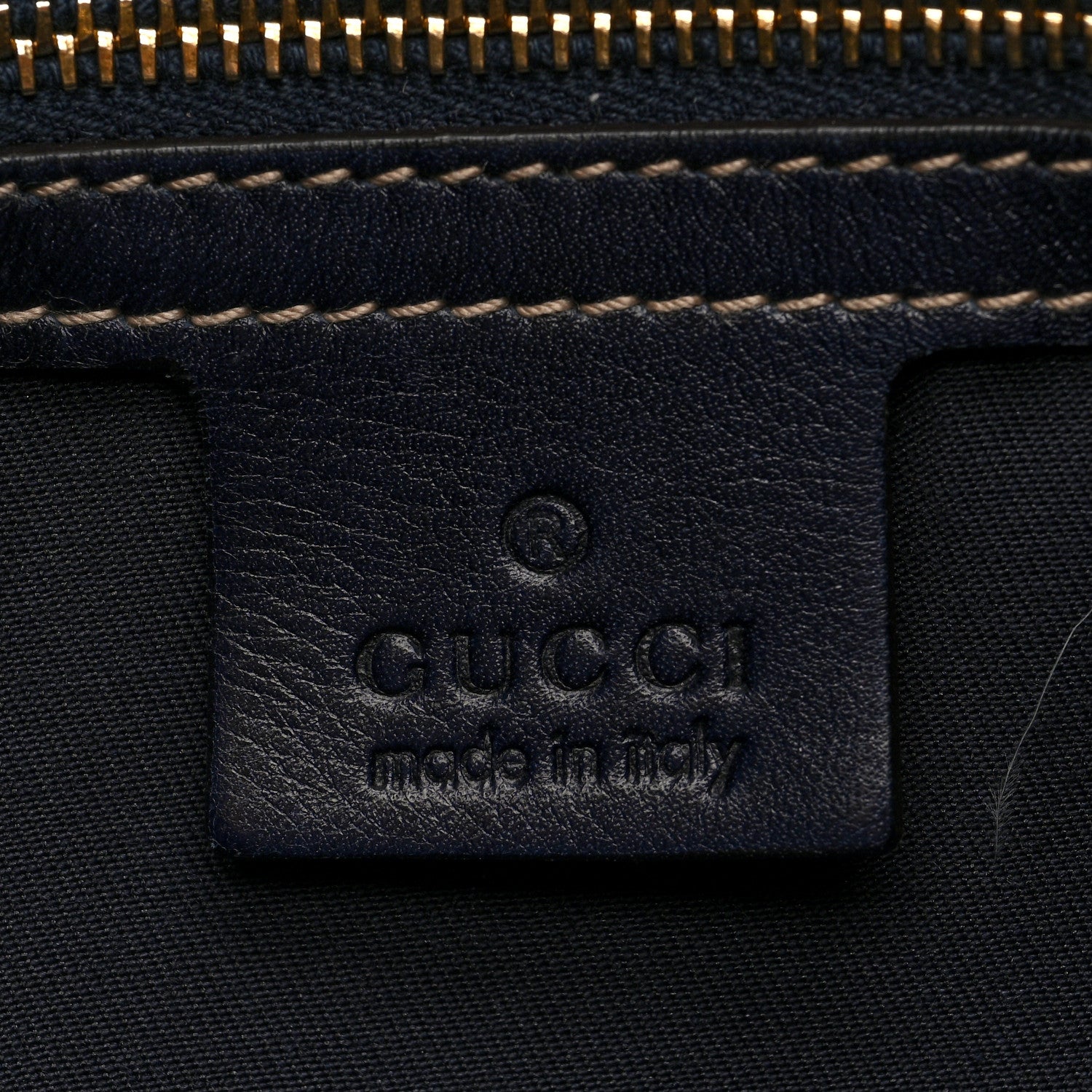 Gucci Calfskin Medium Horsebit Chain Hobo Navy 5 of 10