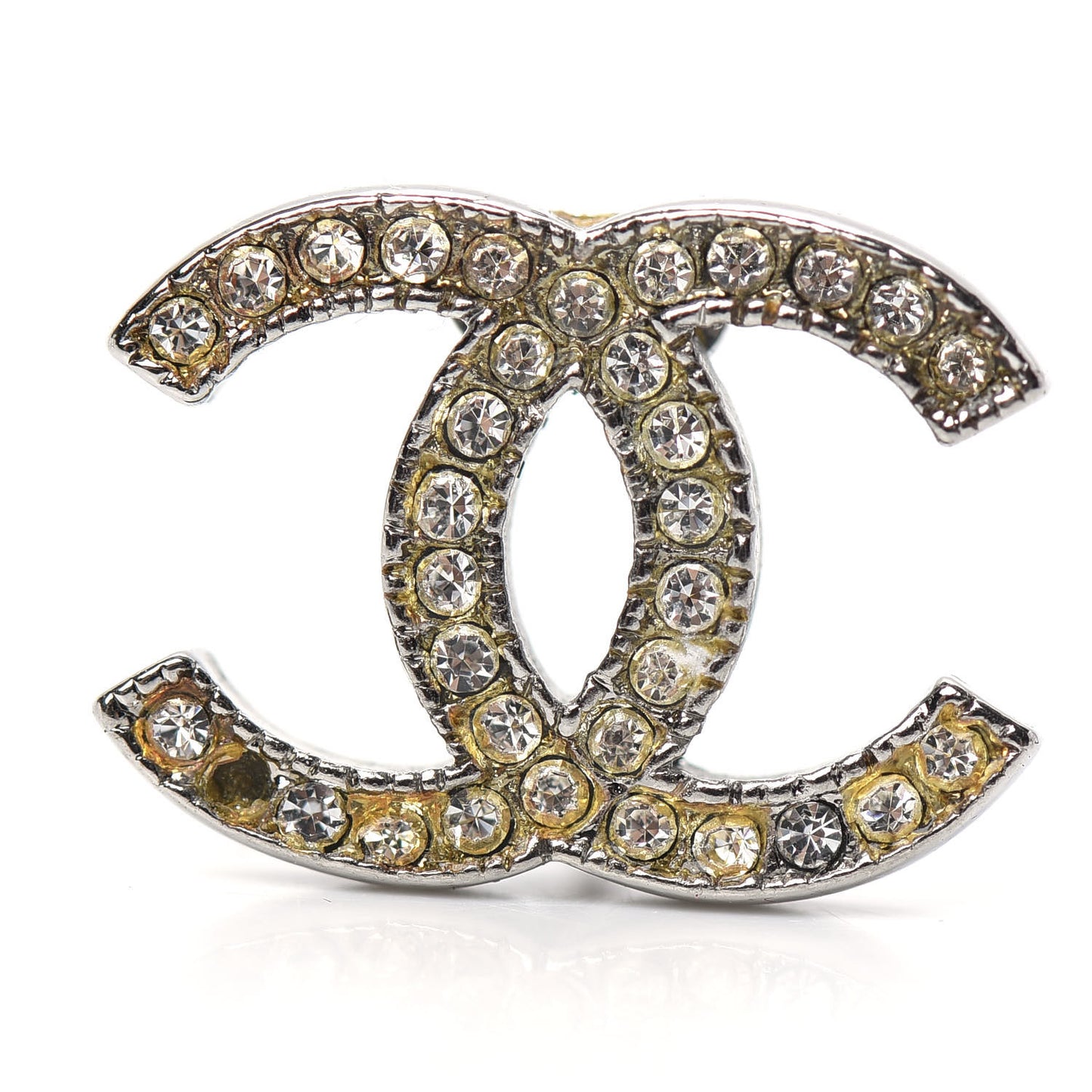 Crystal CC Earrings Silver