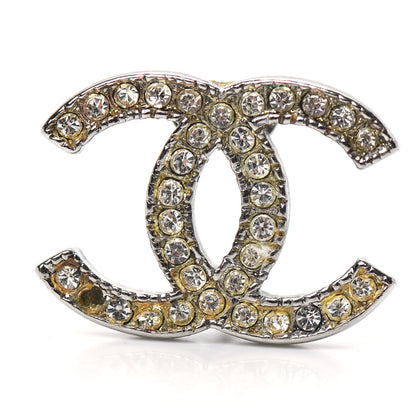 Chanel Crystal CC Earrings Silver 5 of 5