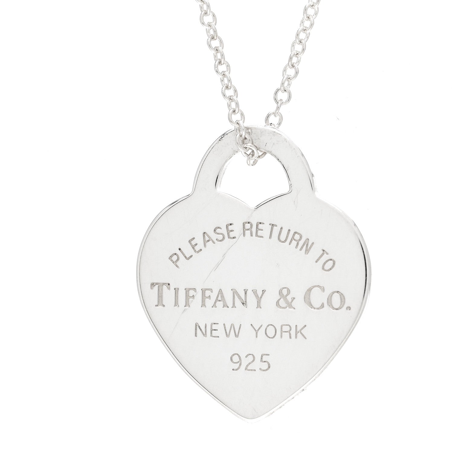 Tiffany Sterling Silver Small Return to Tiffany Heart Pendant Necklace 6 of 7