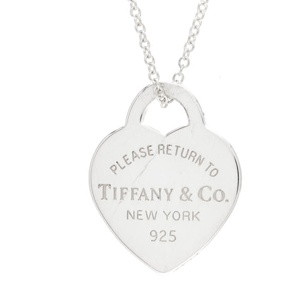 Tiffany Sterling Silver Small Return to Tiffany Heart Pendant Necklace 6 of 7