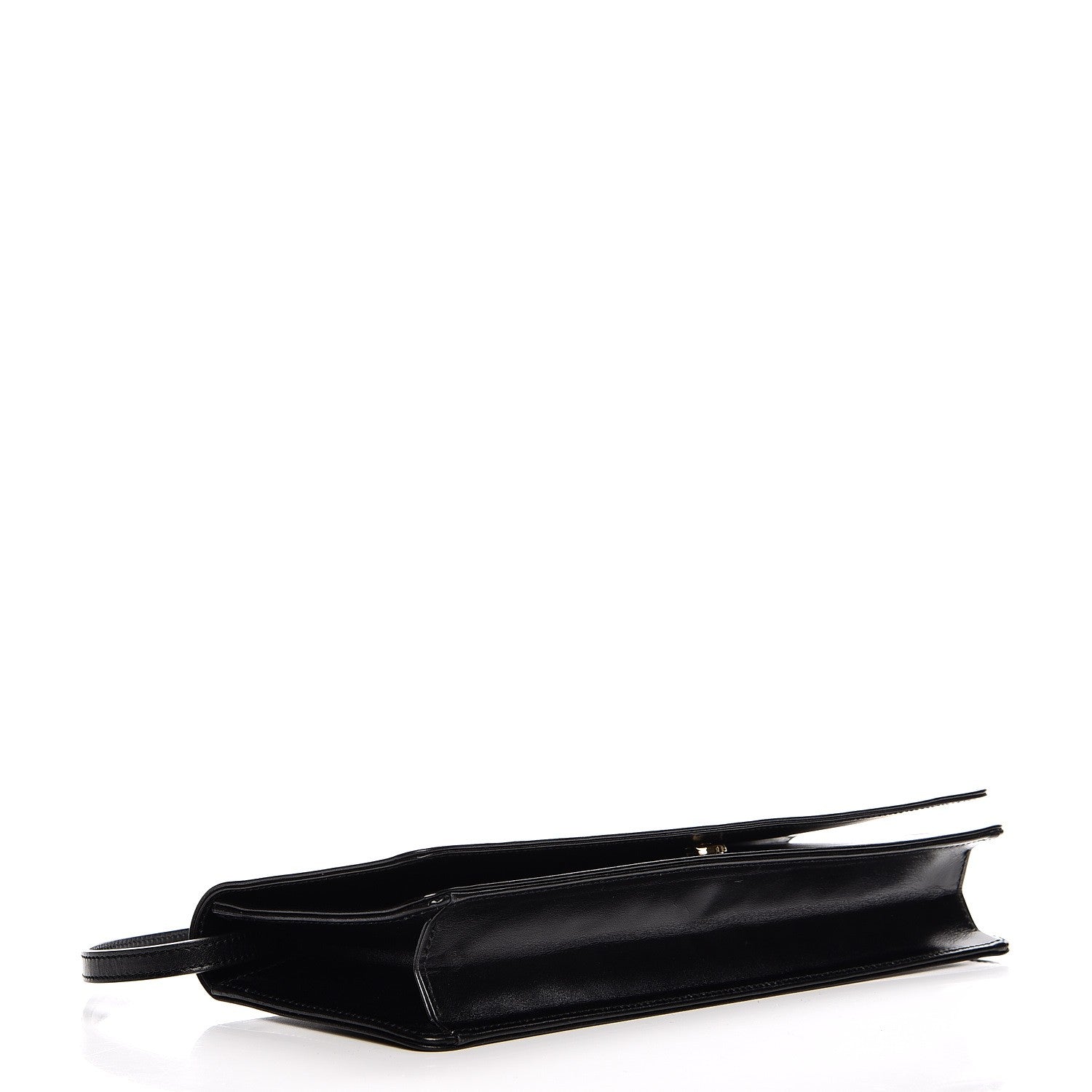 Saint Laurent Smooth Calfskin Medium Marquage Clutch Black 3 of 8