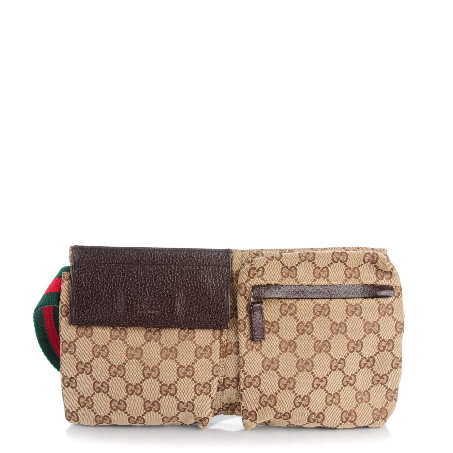 Gucci Monogram Web Belt Bag Dark Brown 1 of 8
