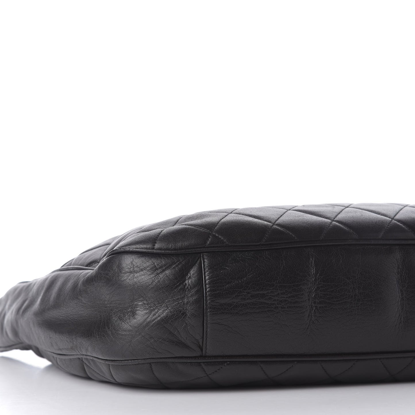 Lambskin Quilted CC Shoulder Bag Black
