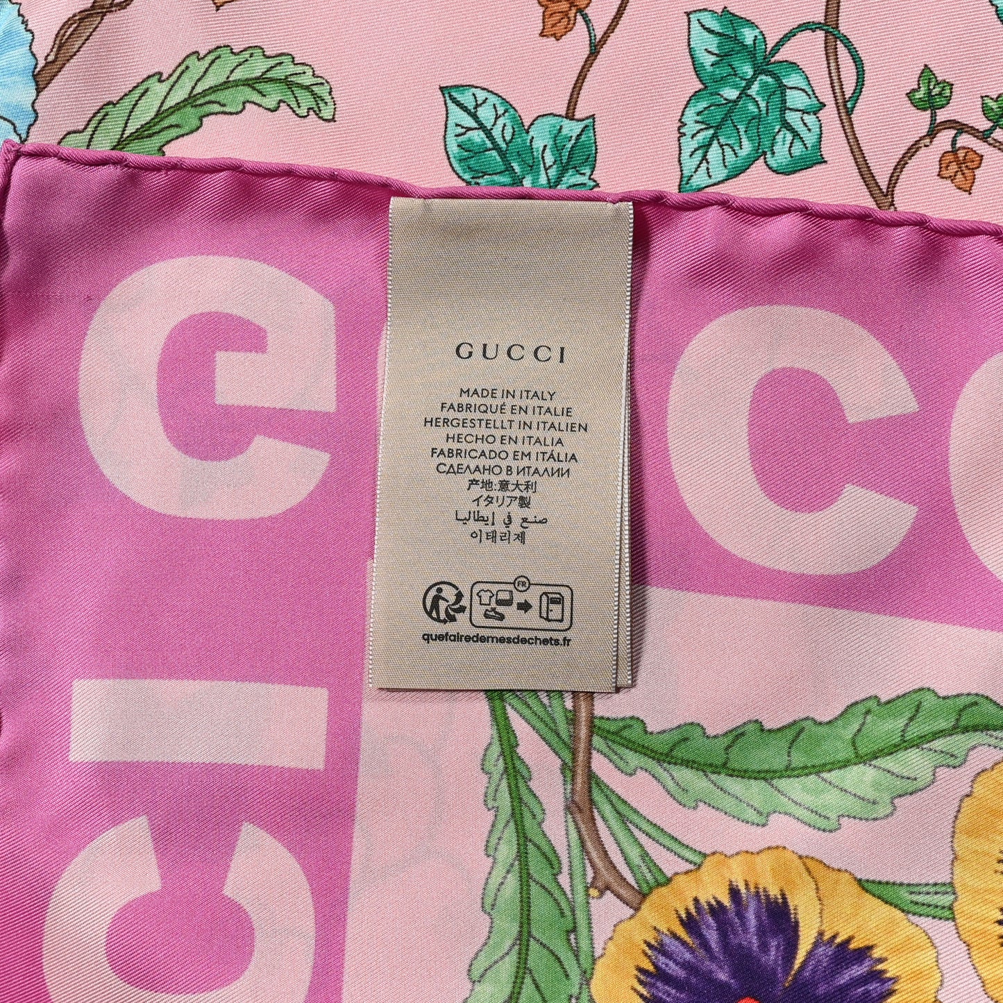 Silk Twill Viole Square Scarf Roseate Pink