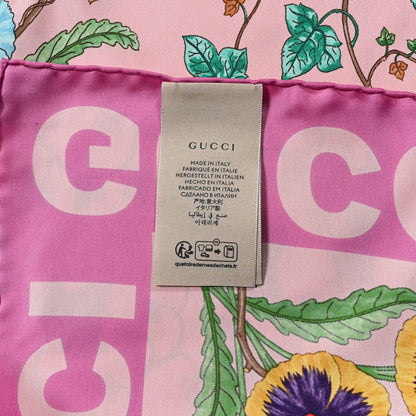 Gucci Silk Twill Viole Square Scarf Roseate Pink 3 of 6