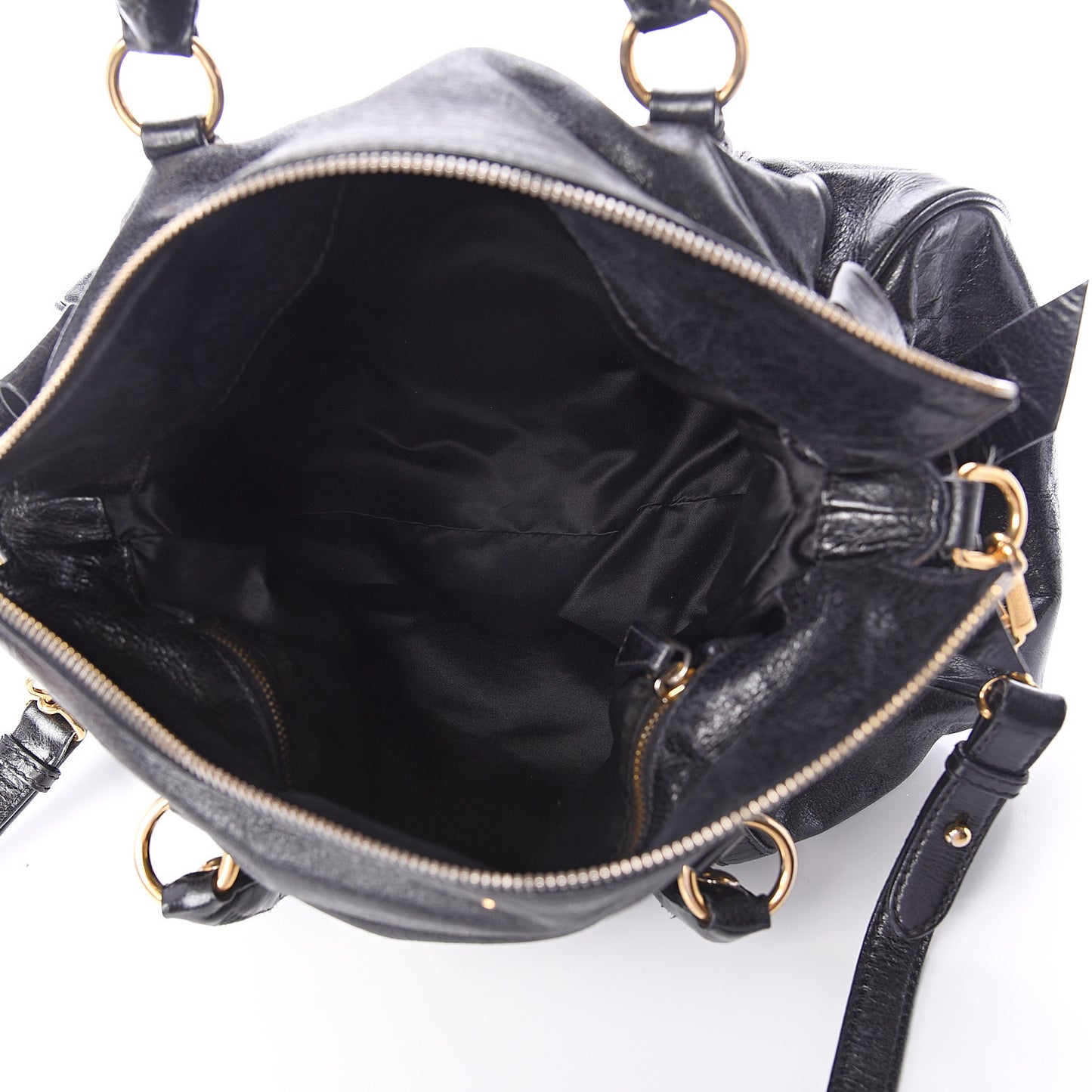 Vitello Lux Bow Tote Black