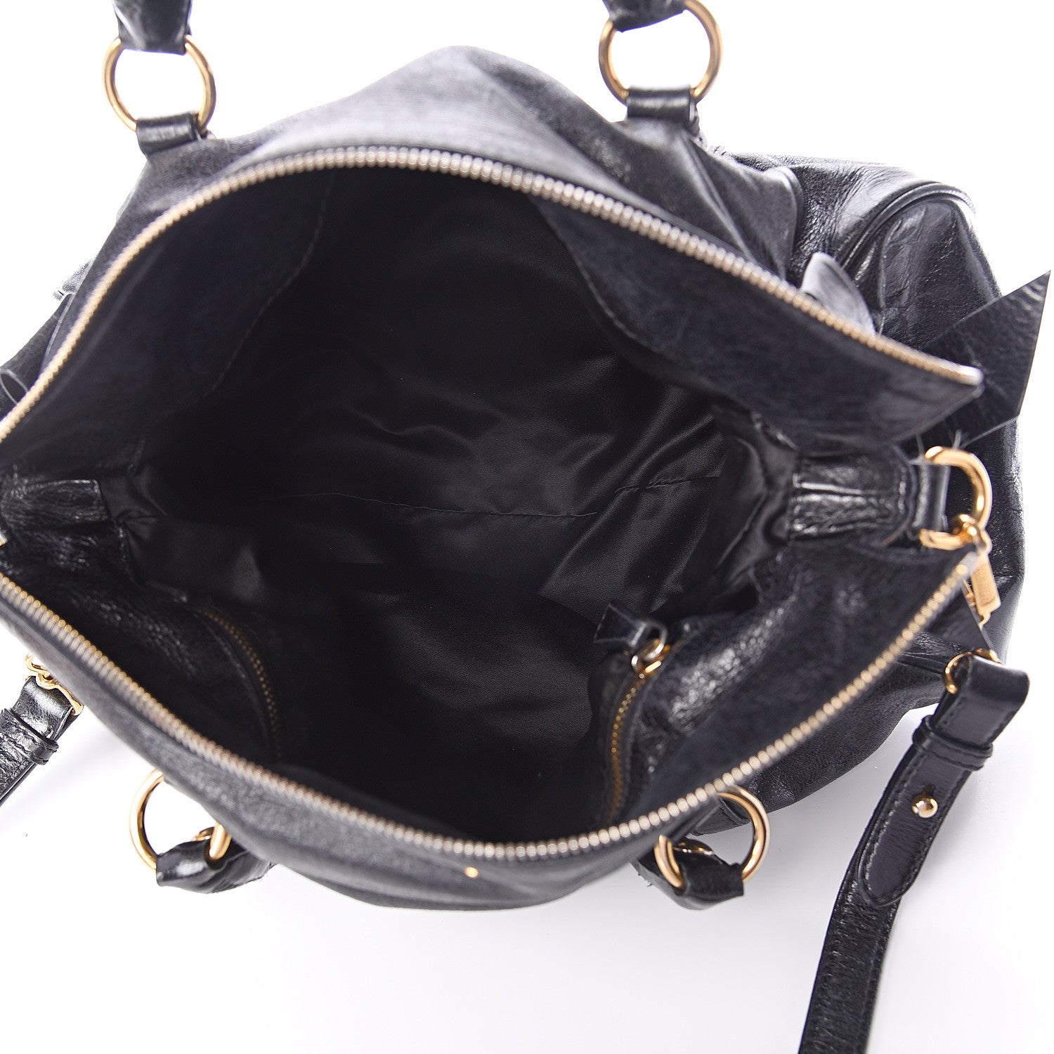 Miu Miu Vitello Lux Bow Tote Black 4 of 8