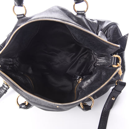 Miu Miu Vitello Lux Bow Tote Black 4 of 8