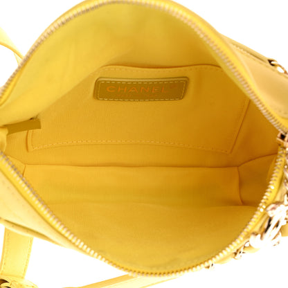 Chanel Crumpled Glazed Lambskin Quilted Waist Bag Fanny Pack Yellow 6 of 12