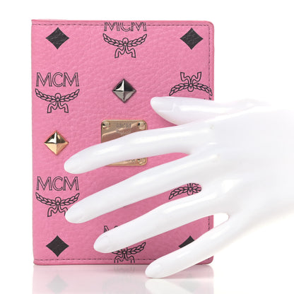 MCM Visetos Studded Passport Holder Pink 2 of 6