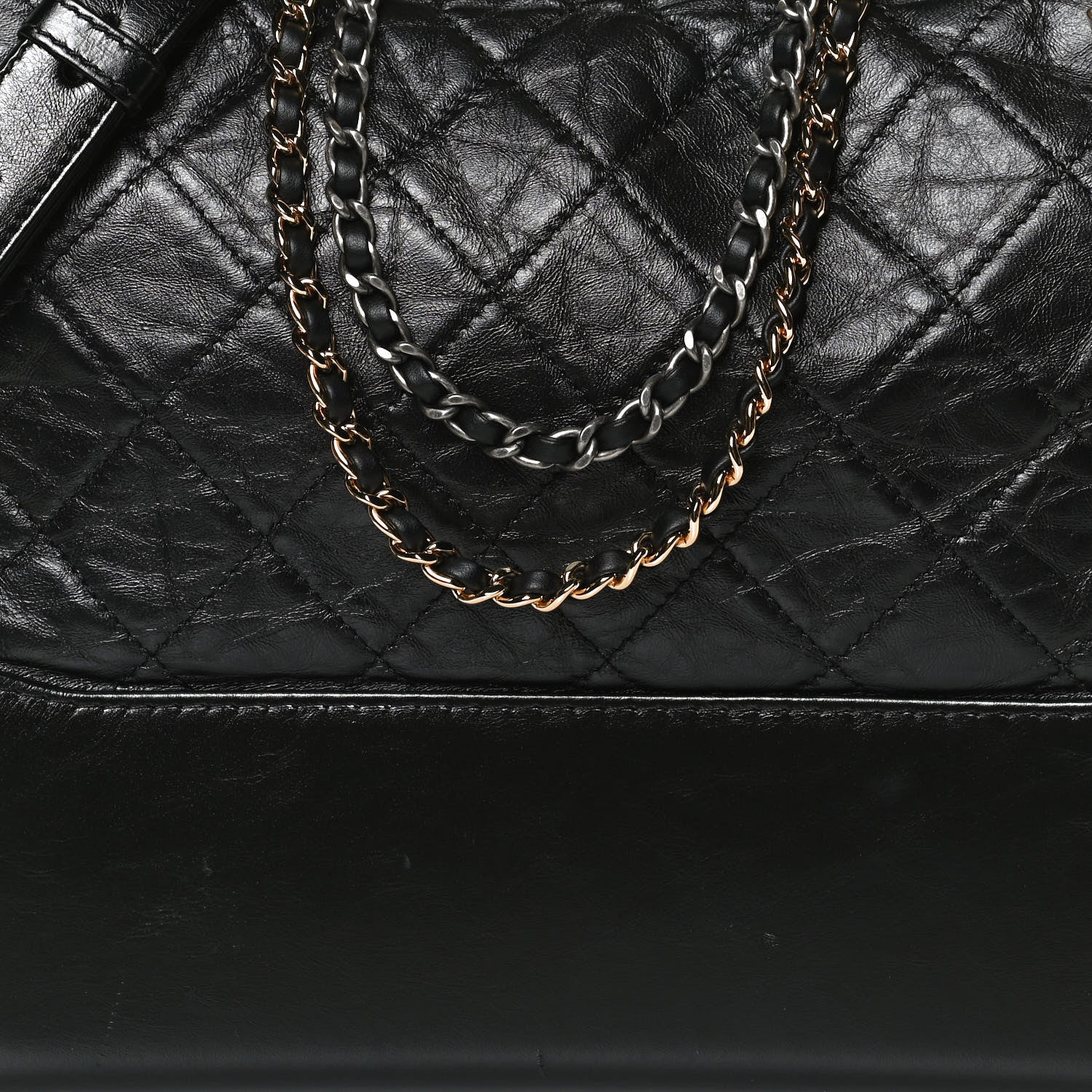 Chanel Aged Calfskin Quilted Medium Gabrielle Hobo Black 15 of 19