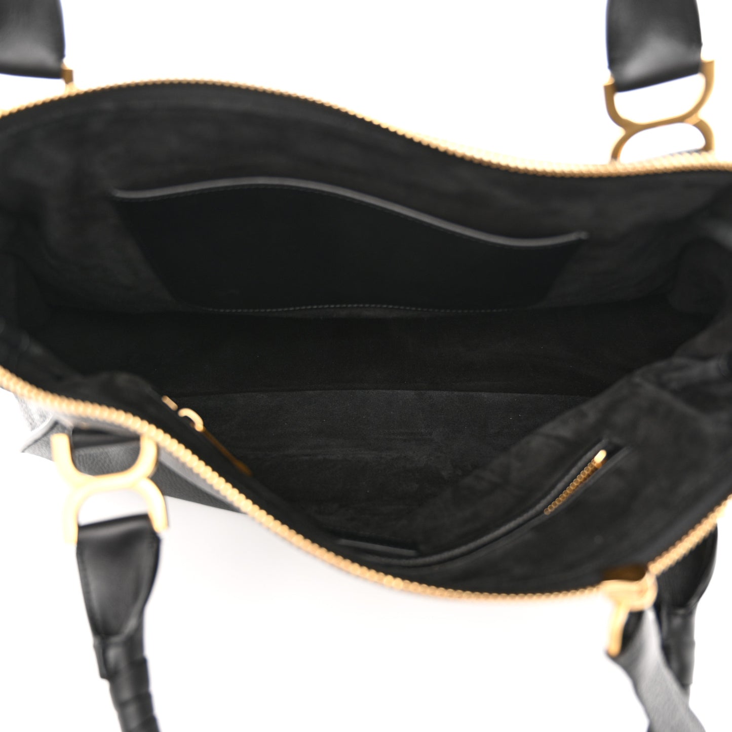 Calfskin Large Marcie Satchel Black