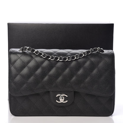 Chanel Caviar Quilted Jumbo Double Flap Black 11 of 11