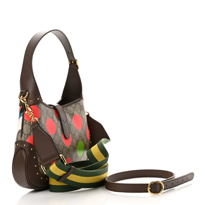 Gucci GG Supreme Monogram Geometric Textured Dollar Calfskin Web Small Jackie 1961 Hobo 3 of 10