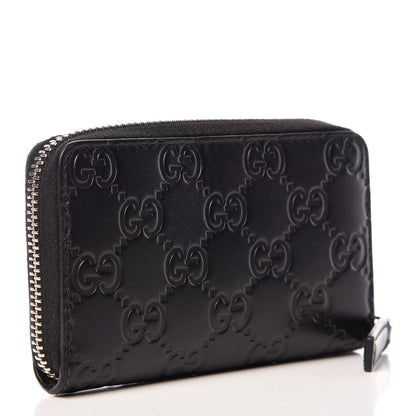Gucci Guccissima Zip Around Card Case Black 3 of 9