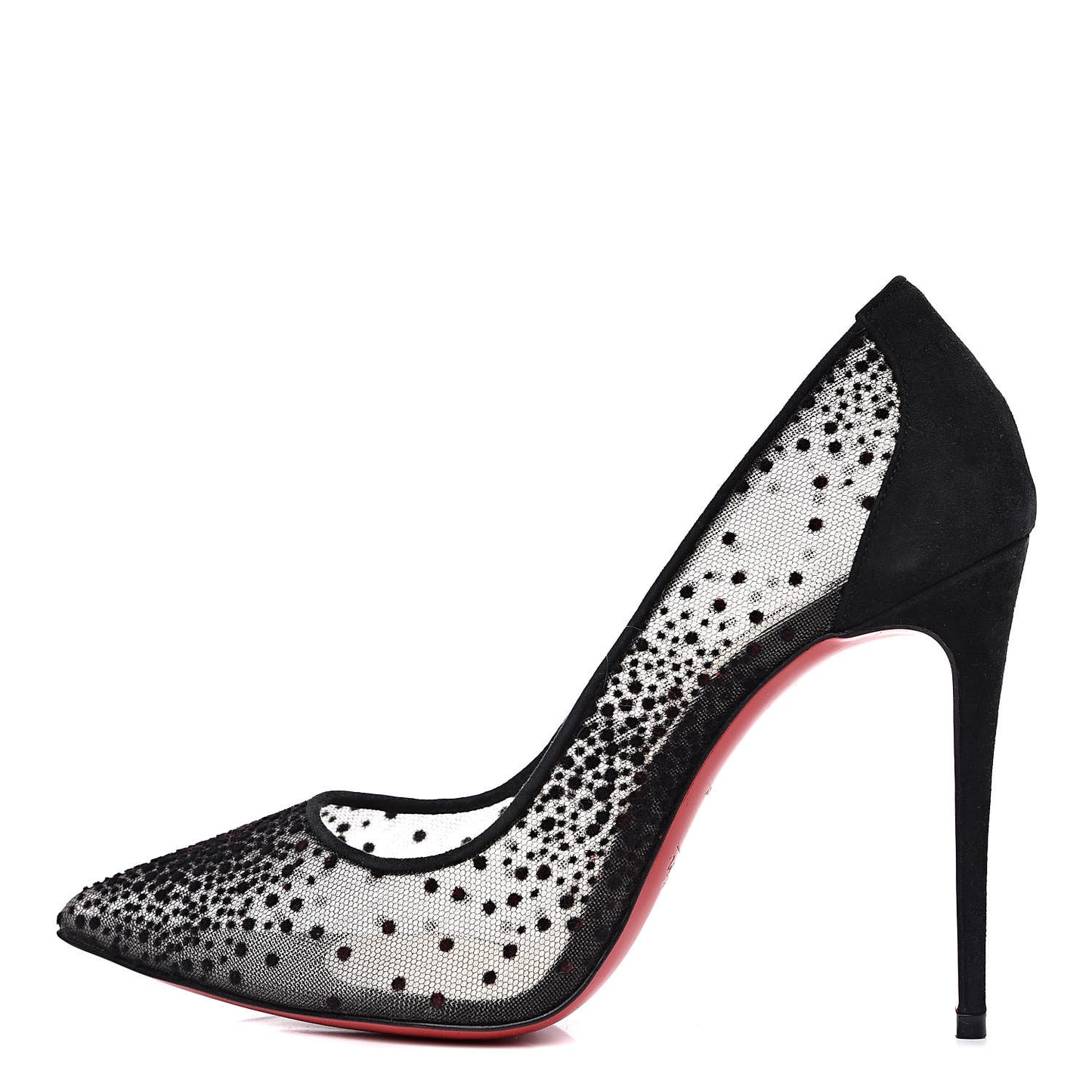 Plumeti Chiffon Suede Follies Lace 100 Pumps 36 Black