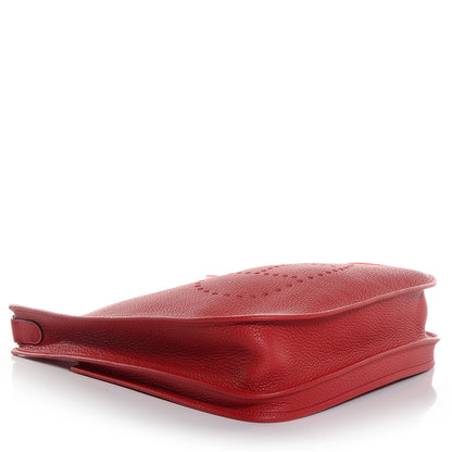 Hermes Taurillon Clemence Evelyne III GM Rouge Casaque 10 of 15
