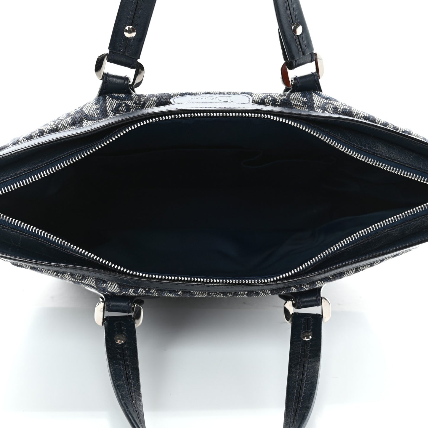 Denim Calfskin Monogram Tote Black