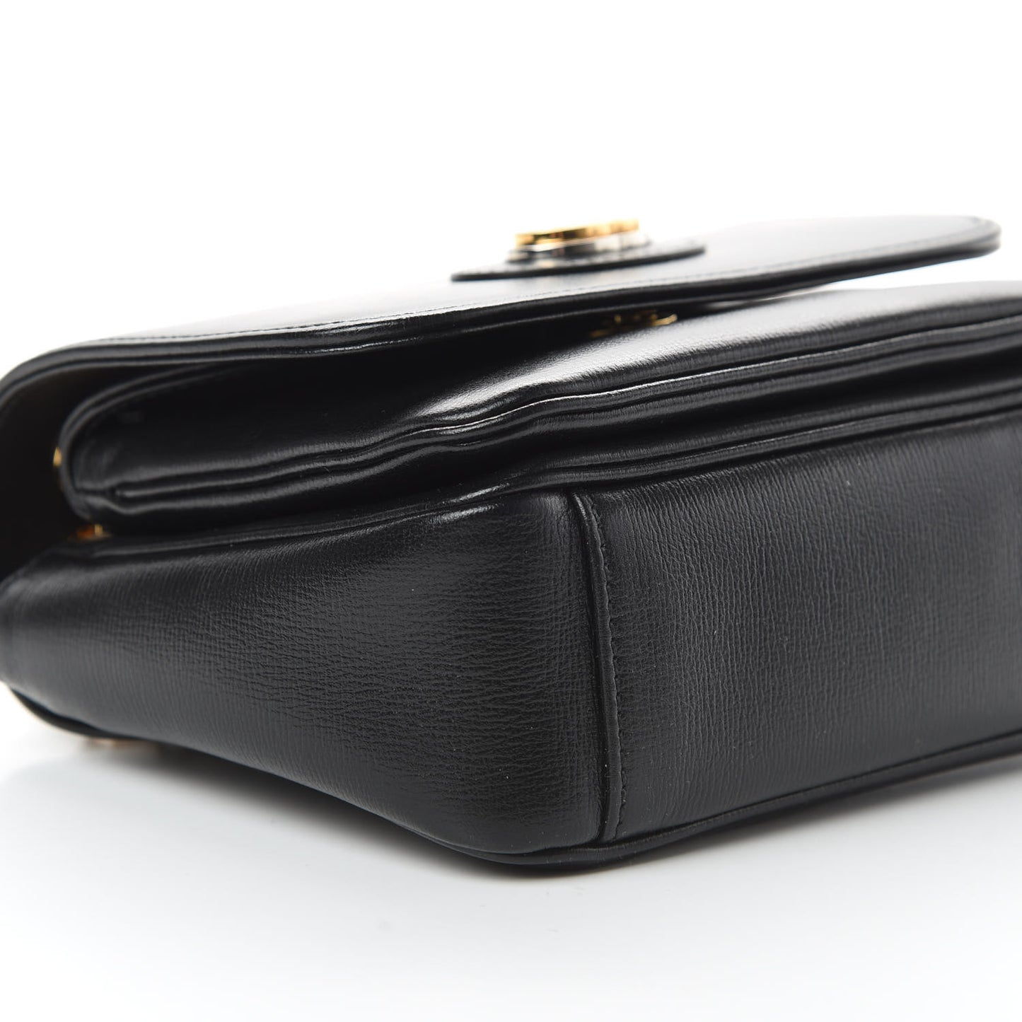 Azalea Calfskin Mini Marina Chain Shoulder Bag Black