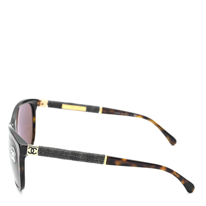 Chanel Acetate Denim CC Sunglasses 5185 Tortoise Blue 3 of 8