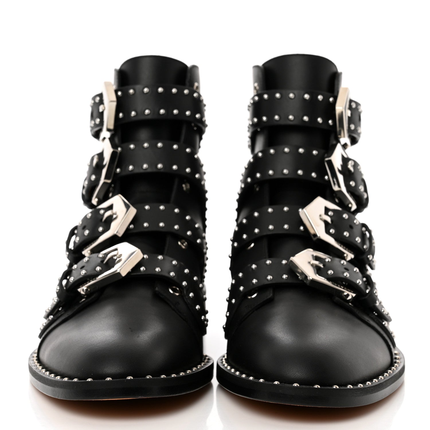 Givenchy Calfskin Studded Prue Buckle Bootie 36 Black 2 of 8