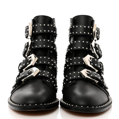 Givenchy Calfskin Studded Prue Buckle Bootie 36 Black 2 of 8