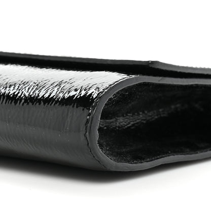 Saint Laurent Textured Patent Monogram Large Belle De Jour Clutch Black 7 of 9