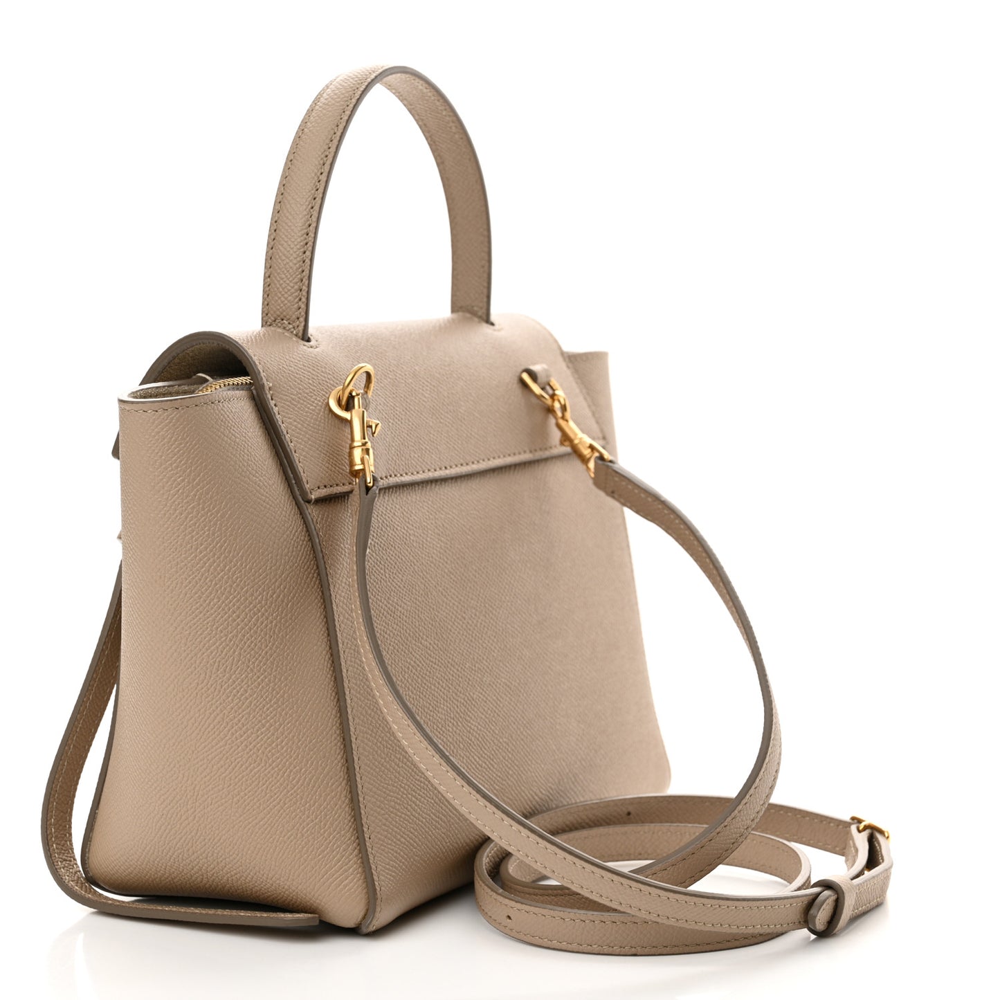 Grained Calfskin Nano Belt Bag Light Taupe