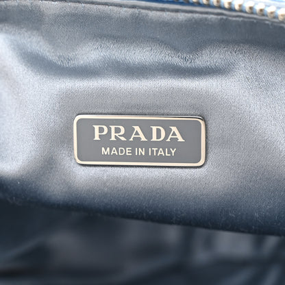 Prada Satin Crystal Triangle Pouch Celeste 6 of 10