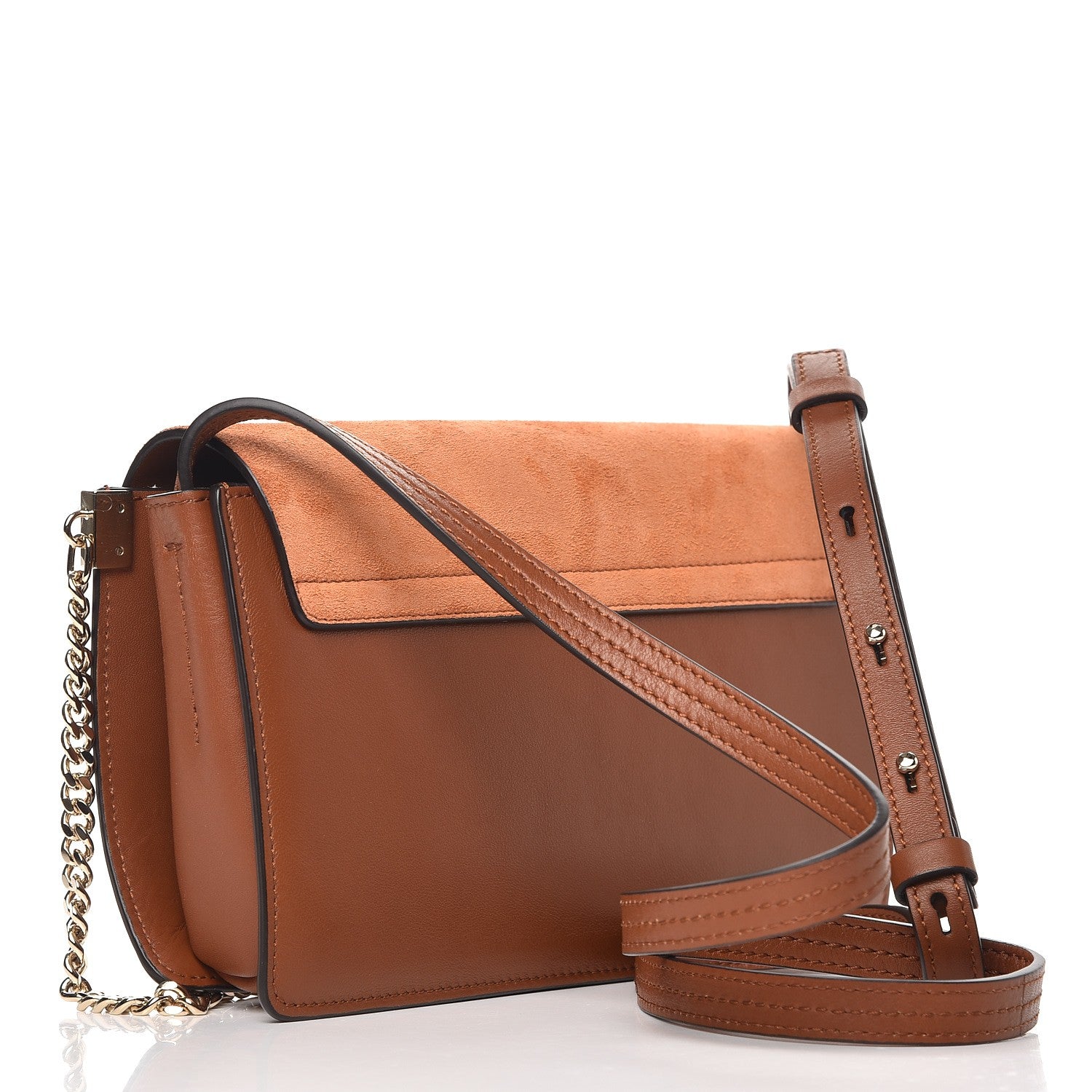 Chloe Suede Calfskin Small Faye Shoulder Bag Tobacco 3 of 8