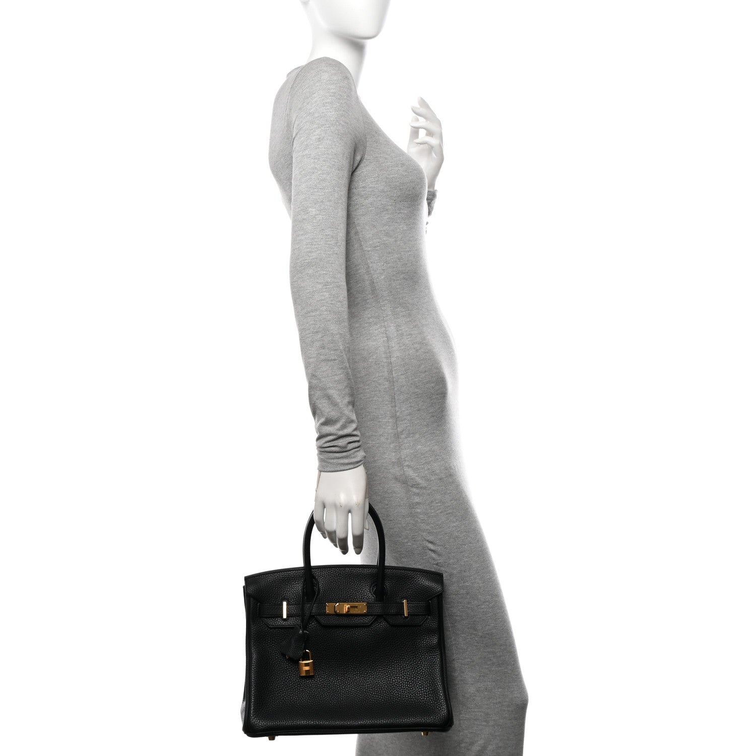Hermes Taurillon Clemence Birkin 30 Black 2 of 12
