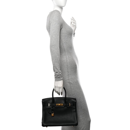 Hermes Taurillon Clemence Birkin 30 Black 2 of 12