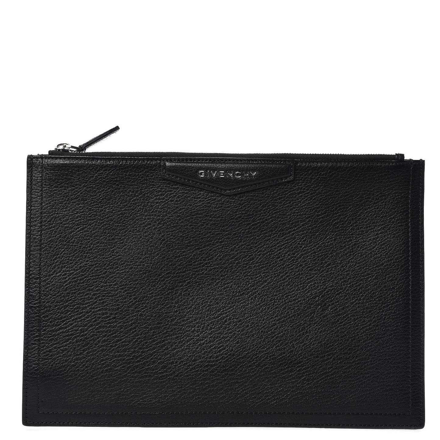 Sugar Goatskin Medium Antigona Pouch Black