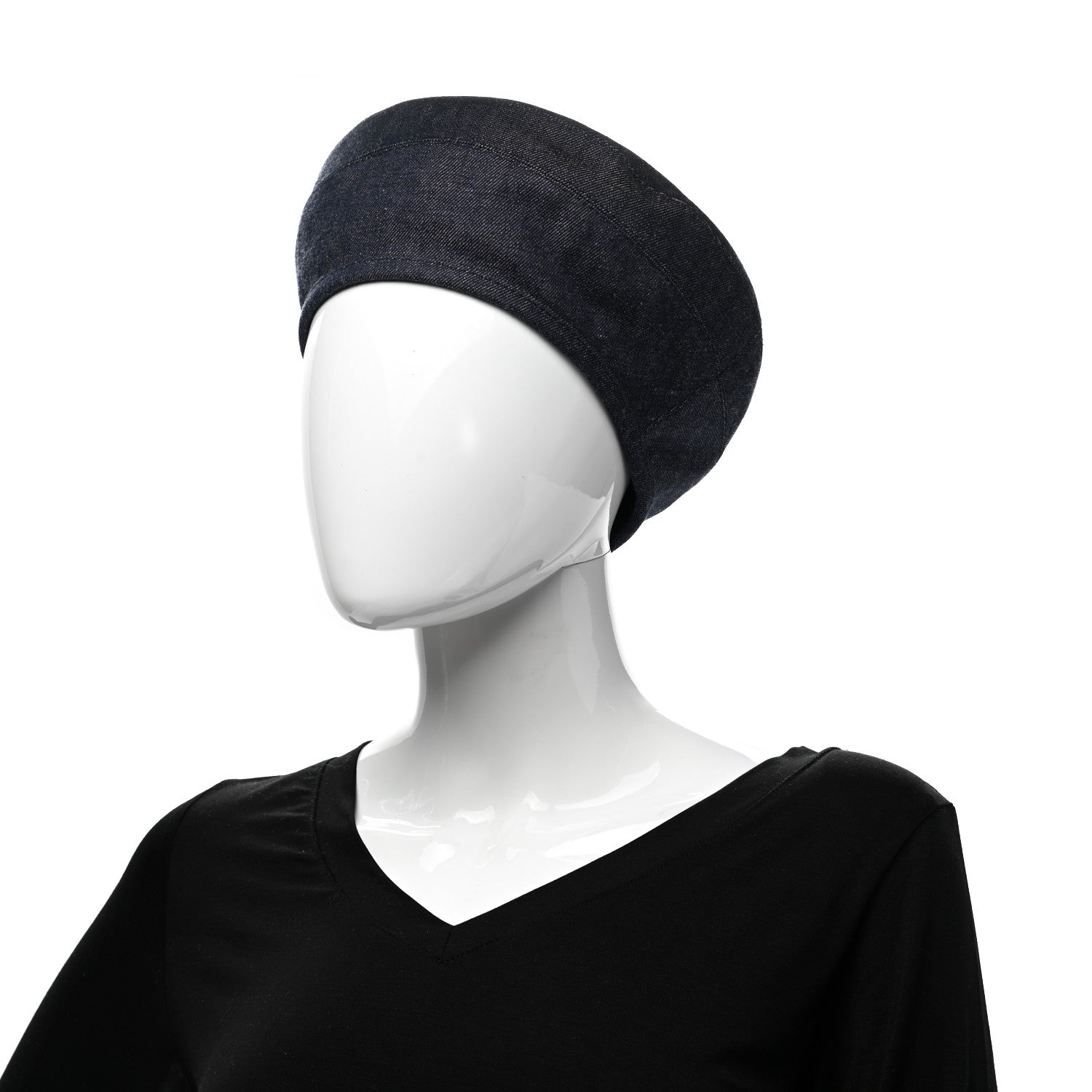 Hermes Denim Saint Honore Beret 56 Indigo 2 of 9
