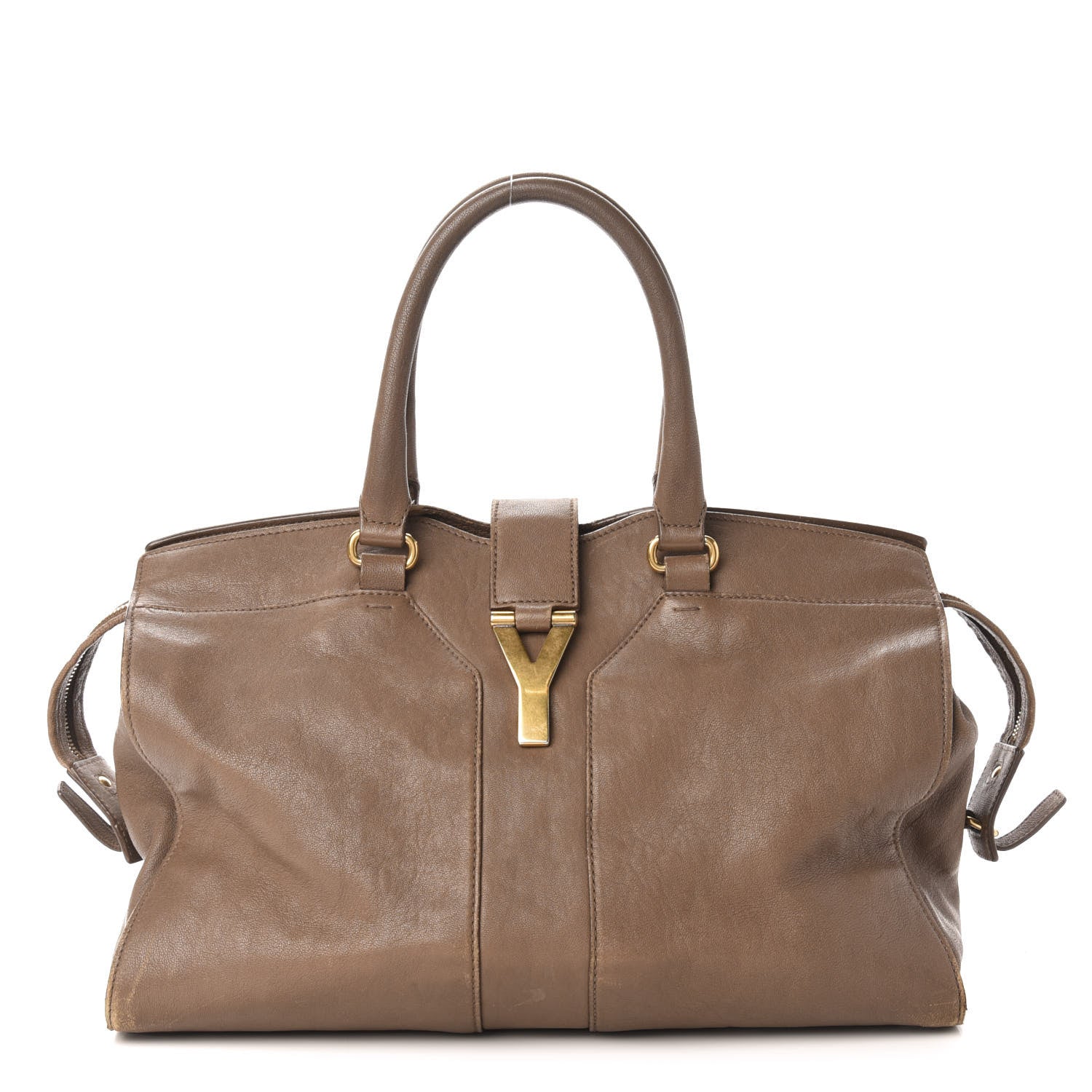 Saint Laurent Sheepskin Medium Cabas ChYc Taupe 1 of 16