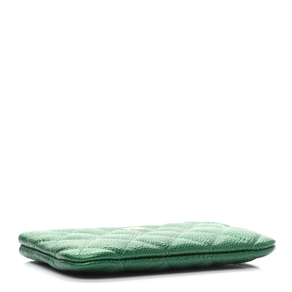Chanel Caviar Quilted Small Cosmetic Case Green 4 of 10