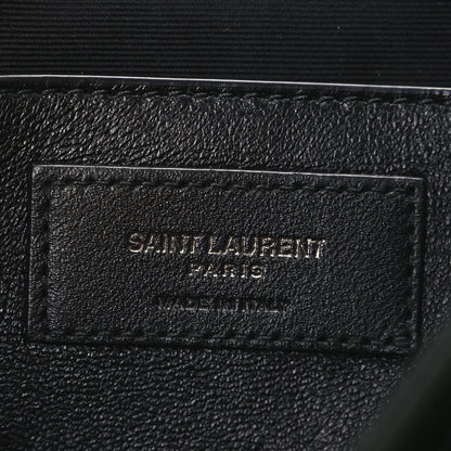 Saint Laurent Crinkled Lambskin Matelasse Monogram Baby Niki Chain Satchel Dark Green 6 of 11