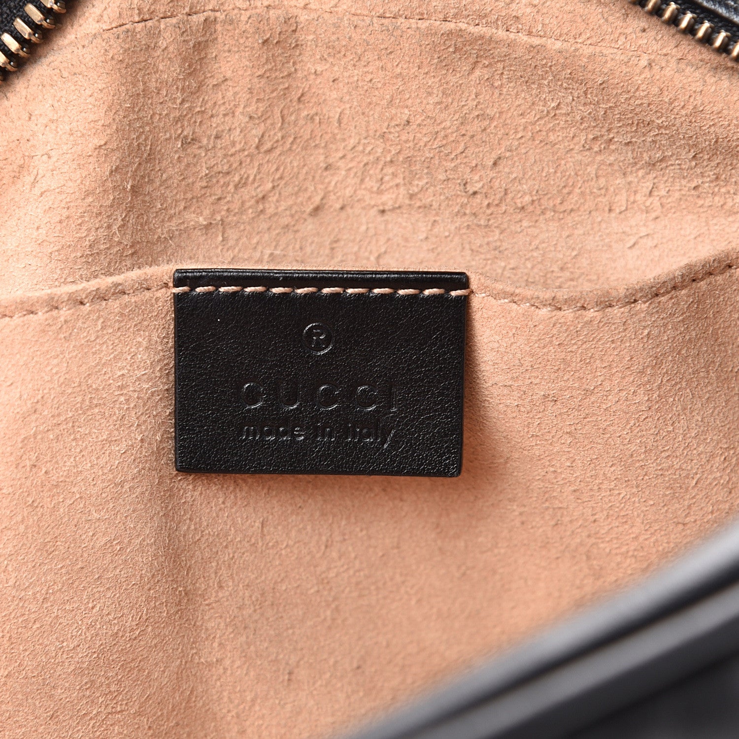 Gucci Calfskin Matelasse Small GG Marmont Chain Shoulder Bag Black 5 of 15