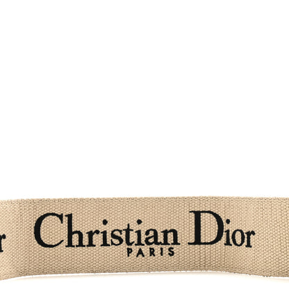 Christian Dior Canvas Embroidered Shoulder Strap Black 3 of 7