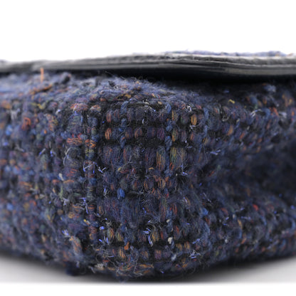 Chanel Tweed Watersnake Quilted Medium CC Filigree Flap Blue 10 of 11