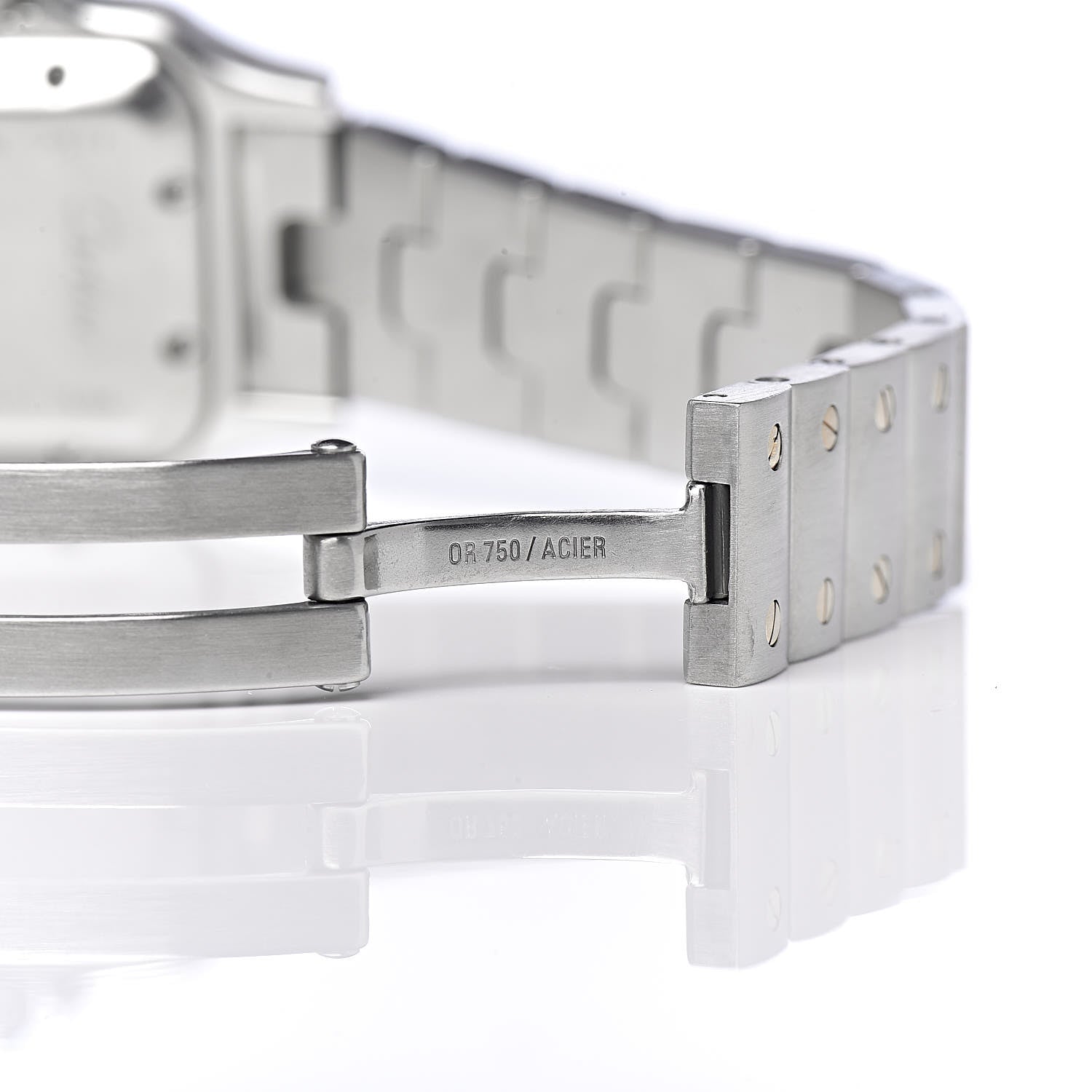 Cartier Stainless Steel 18K Yellow Gold 24mm Santos De Cartier Galbee Automatic Watch 8 of 9
